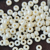 240+Pcs, 6/0 Opaque Cream Preciosa Seed Beads