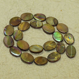 19x13mm Oval Shell Beads Olive 1 String
