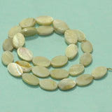 14x9mm Oval Shell Beads Off White 1 String