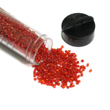 2800+Pcs, 13/0 Red 2 Cut Silver Line Glass Seed Beads