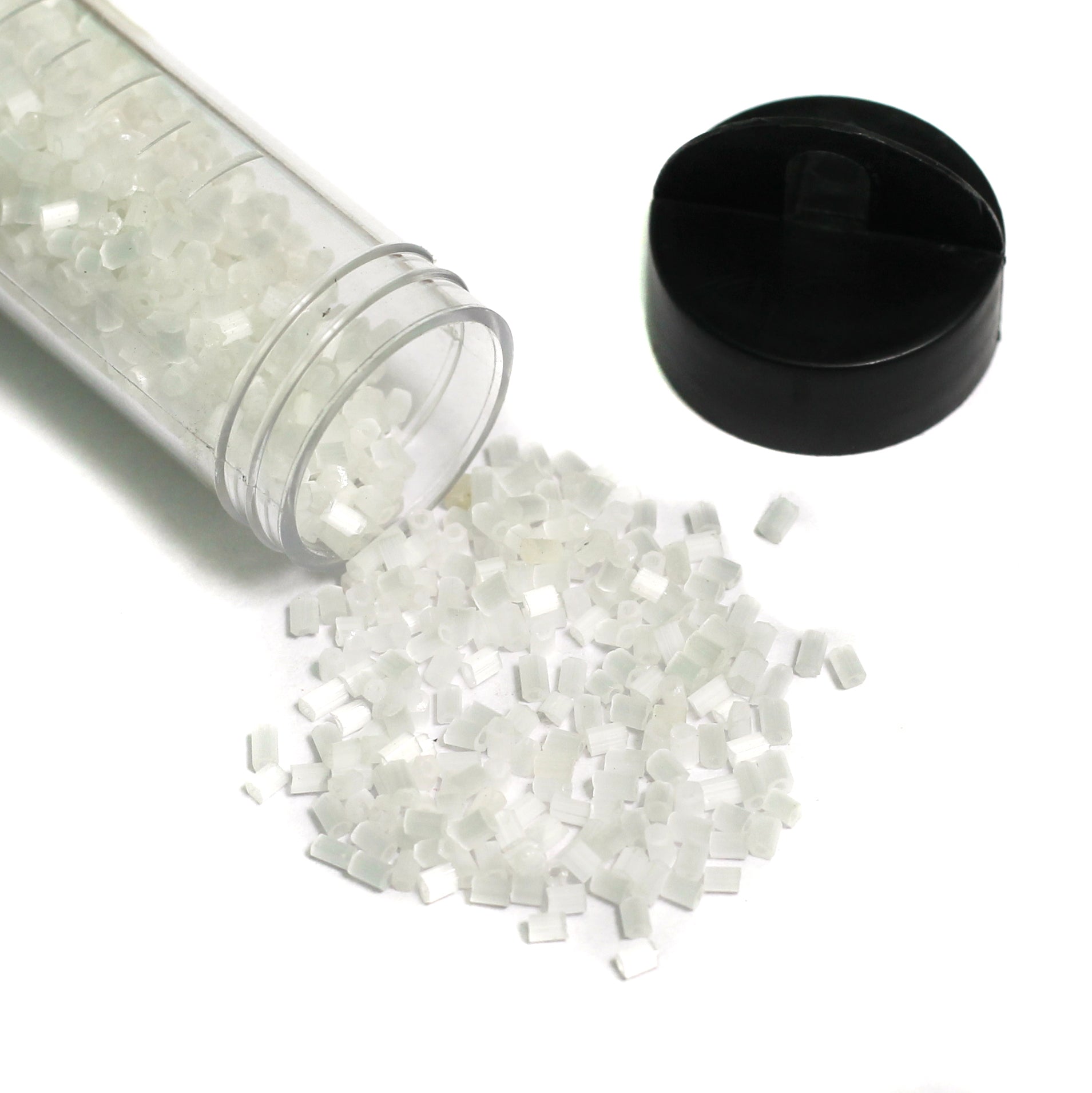 2800+Pcs, 13/0 White 2 Cut Glass Seed Beads