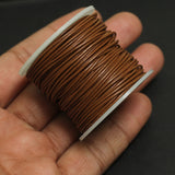 25 Mtrs Jewellery Making Leather Cord Brown 0.5 mm