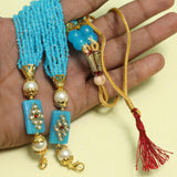 Beaded Glass Necklace Dori Turquoise