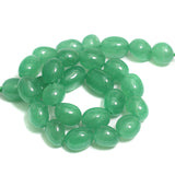 12x16mm Green Gemstone Tumble Beads 1 String