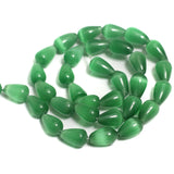 12x8mm Green Drop Monalisa Beads 1 String