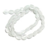 10x8mm White Flat Oval Monalisa Beads 1 String
