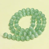 8mm Sea Green Round Monalisa Beads 1 String