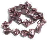 1 String, 22mm Purple Shell Pearl Beads