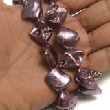 1 String, 22mm Purple Shell Pearl Beads
