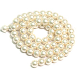 6mm White Round Shell Pearl Beads 1 String