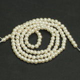 3mm White Round Shell Pearl Beads 1 String