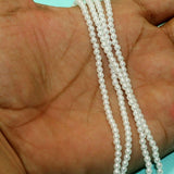 1 String, 3mm Acrylic Japanese Pearls Beads White
