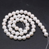 1 String, 8mm Acrylic Japanese Pearls Beads White