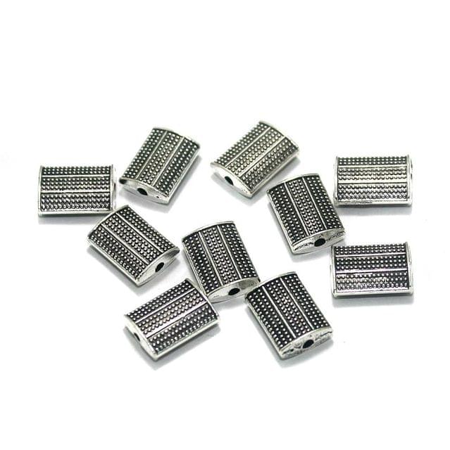 20 Pcs, 12x9mm German Silver Spacer Beads