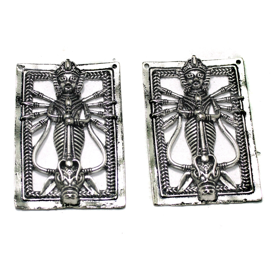 German Silver Pendant, Pack Of 2 Pcs, Size: 59x40mm