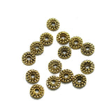 100 Pcs German Silver Round Spacer Beads Golden 5mm