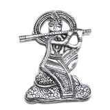 1 Pc German Silver Lord Krishna Pendant Silver