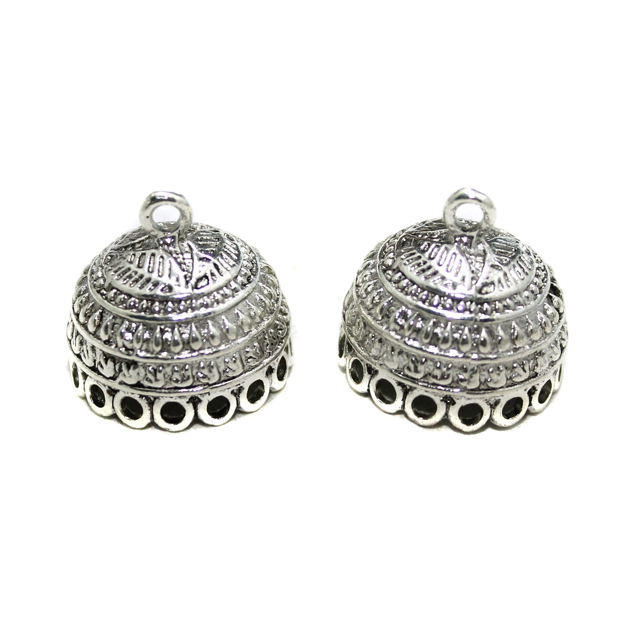 2 Pairs, 20mm German Silver Jhumki Components