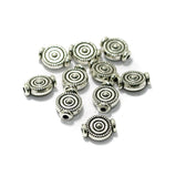 50 Pcs German Silver Spacer Beads 10x7mm