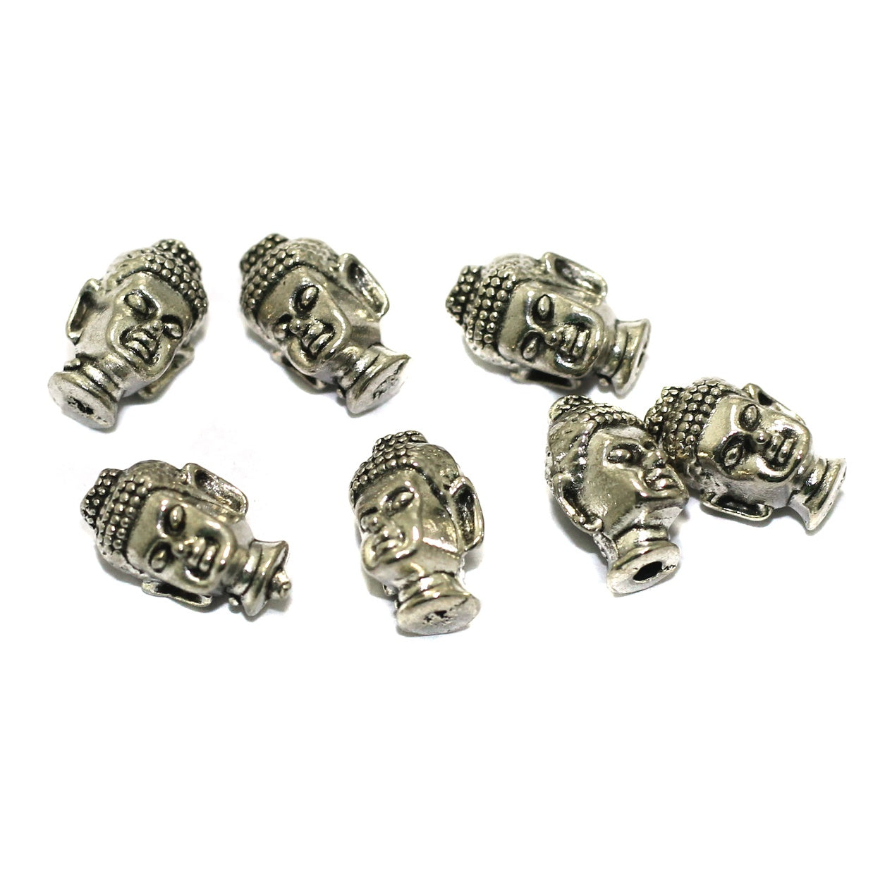 20 Pcs, 13x8mm German Silver Buddha Beads