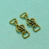 10 Pcs German Silver Connector Spacer Golden 1 Inch