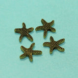 20 Pcs, 15mm German Silver Star  Beads Golden