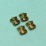 20 Pcs, 10mm German Silver Beads Golden