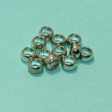 20 Pcs, 6x10mm German Silver Big Hole Spacer Round Beads