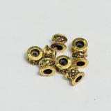 20 Pcs, 7x5mm Golden German Silver Beads