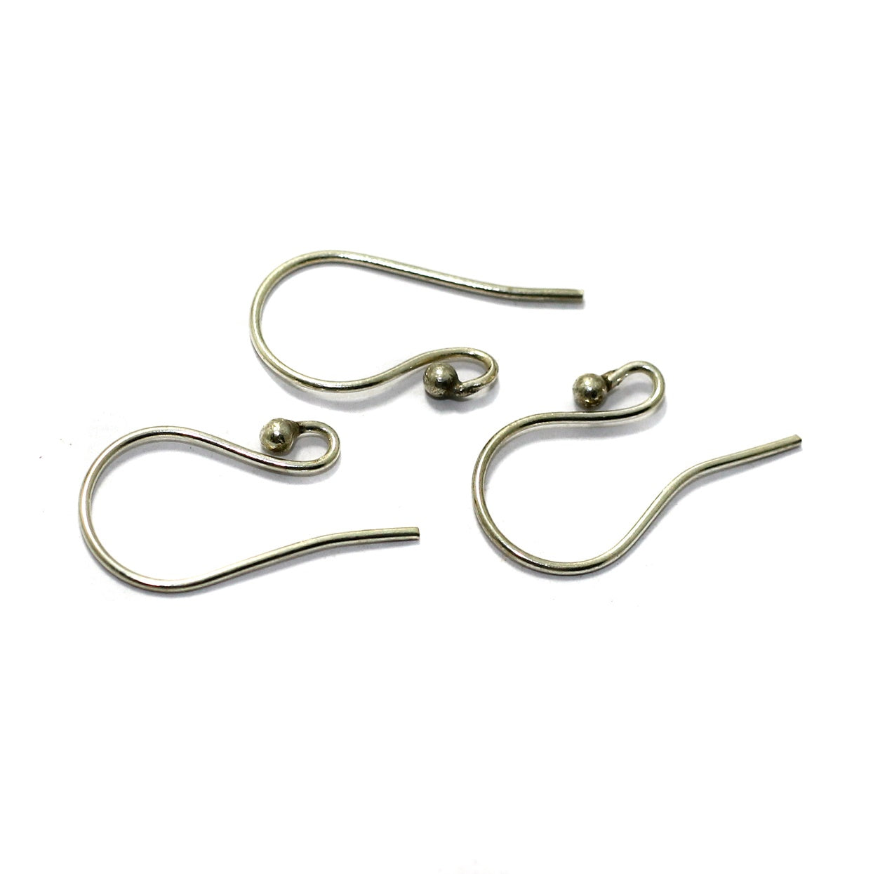 2 Pair, 20x11 German Silver Earring Hooks Silver
