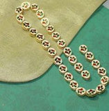 15 Pcs, 13mm Golden Meenakari Kundan Kadi Chain Golden