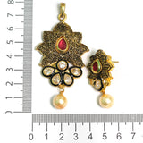 Kundan Pendant With Earring Set