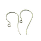 2 Pairs Brass Earring Hooks Silver