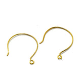 36x22mm Brass Earring Hooks Golden