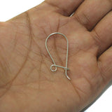 Brass Earring Hooks Silver 1.5 Inches