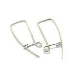 Brass Earring Hooks Silver 1.5 Inches