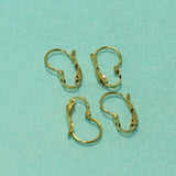 17x11mm Golden Brass Earring Hooks