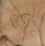 4 Pcs, 17x11mm Brass Earring Hooks