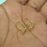 16x9mm Golden Brass Earring Hooks