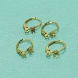 16x10mm Golden Brass Earring Hooks