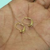 14x9mm Golden Brass Earring Hooks