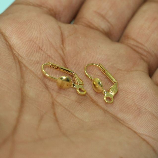 17x9mm Golden Brass Earring Hooks