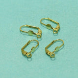 17x8mm Golden Brass Earring Hooks