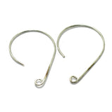 2 Pairs, 42x26mm Brass Earring Hooks Silver