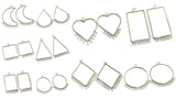 10 Pairs Combo Brass Earring Hooks Silver