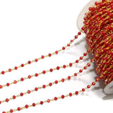 Glass Beaded Chain Red