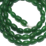 5 Strings 3mm Jaipuri Beads Light Green Oval