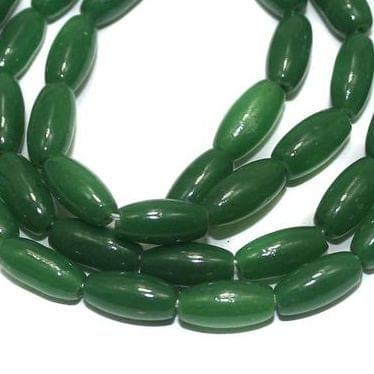 5 Strings 6x4mm Jaipuri Beads Light Green Oval