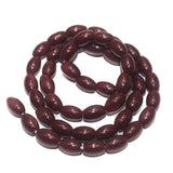 5 Strings 8x6mm Jaipuri Beads Red Oval