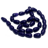 5 Strings 13x8mm Jaipuri Beads Blue Drop